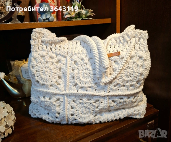 Дамска ръчно-изплетена чанта!, снимка 2 - Чанти - 54001594