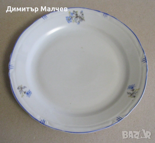 Порцеланова чиния плитка 23 см СИП 1950-те г., отлична