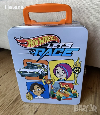 Метална кутия / куфарче за 18 колички Hot Wheels Let's Race (Оригинал), снимка 2 - Коли, камиони, мотори, писти - 55177178