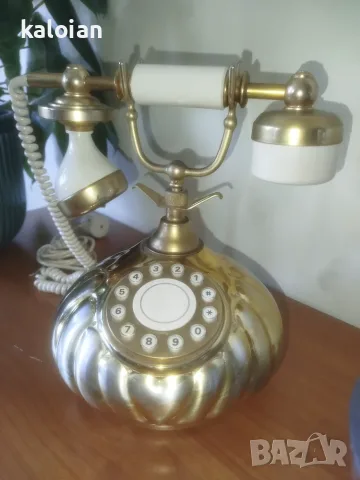 Старинен стационарен телефон Telcer Telefonia, изработен по поръчка в Италия , снимка 5 - Стационарни телефони и факсове - 55593114