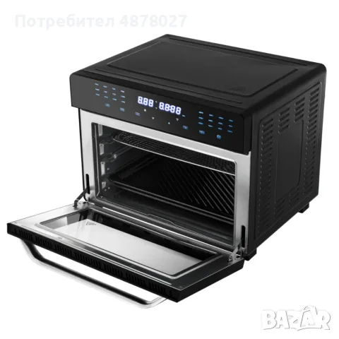 Многофункционален фритюрник с горещ въздух 30L - Мощна 2200W фурна с конвекция, 24 програми, снимка 7 - Фритюрници - 55502100