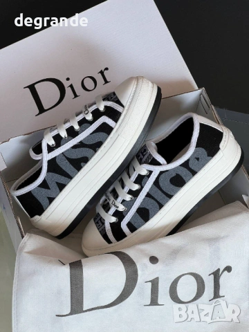 👟Дамски Маратонки Miss Dior Бяло и Черно , снимка 5 - Маратонки - 54791159
