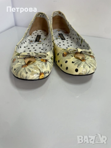 Кожени балеринки Dolce & Gabbana 37.5 Оригинал, снимка 3 - Дамски ежедневни обувки - 54721085