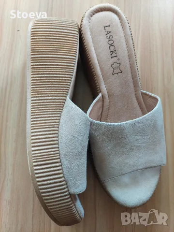 Дамски чехли Lasockj на платформа #39, снимка 2 - Чехли - 55315771