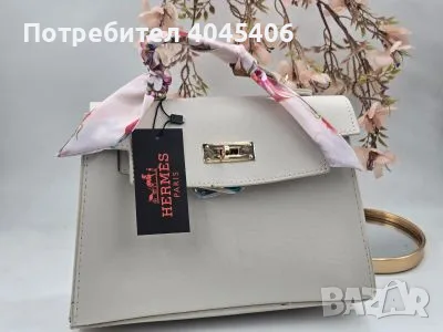 Кожена чанта с шалче, снимка 3 - Чанти - 55470647