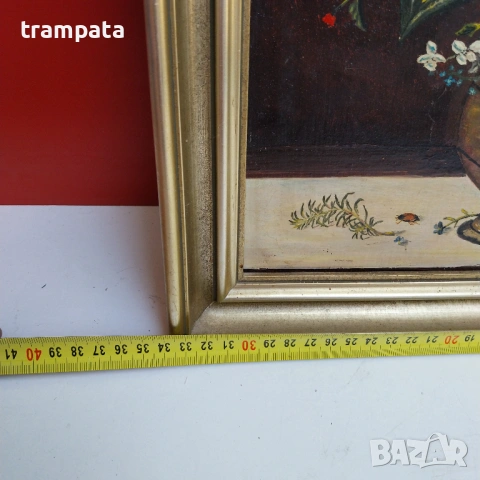 НАЙ ДОБРАТА ОФЕРТА Стара немска картина Подписана WS (1950-60), снимка 4 - Антикварни и старинни предмети - 54668964