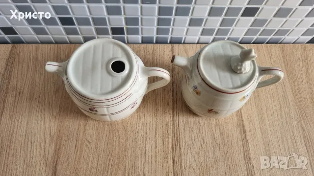 Ретро порцеланови канечки / бъчвички с флорален мотив (лот или поотРетро порцеланови канечки /делно), снимка 2 - Колекции - 55602985