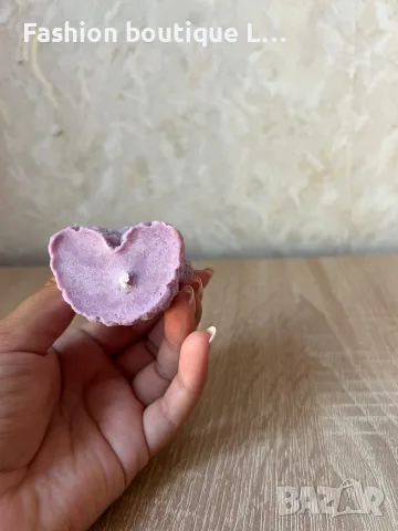 2.5 евро нова уникална свещ мече направена от миниатюрни рози в лилав цвят 💜, снимка 6 - Други стоки за дома - 55417667