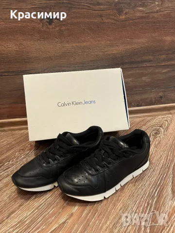Обувки от естествена кожа Calvin Klein 