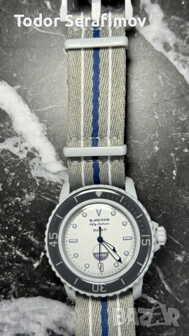 Blancpain X Swatch BIOCERAMIC SCUBA FIFTY FATHOMS COLLECTION Часовник, снимка 12 - Мъжки - 54720836