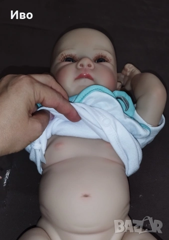Реалистично бебе 45 см с изцяло винилови тяло, снимка 10 - Кукли - 54036674