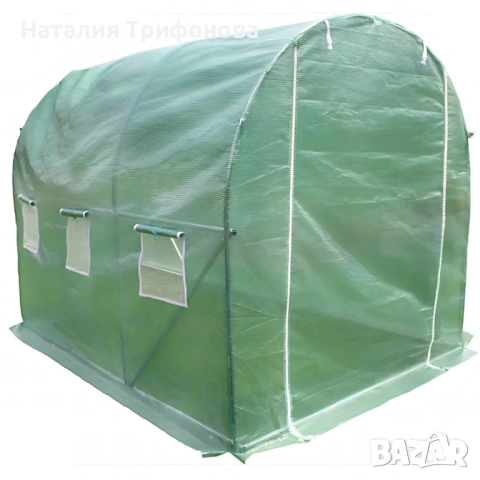 Резервно покривало за оранжерия 3x2x2м – Армирано UV , с цип и прозорци (без рамка), снимка 6 - Оранжерии - 54087480