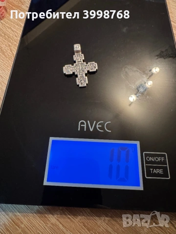 Сребърен кръст и поръчков медальон, снимка 2 - Колиета, медальони, синджири - 54207628