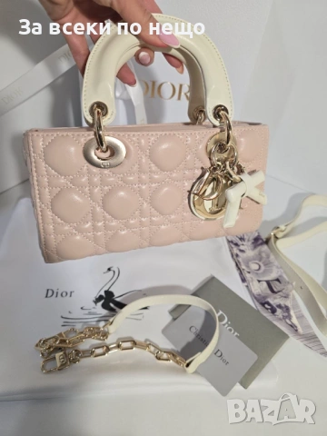 Dior D-Joy Дамска Розова Чанта От Агнешка Кожа Код Brand Luxury Fashion5, снимка 5 - Чанти - 54953084