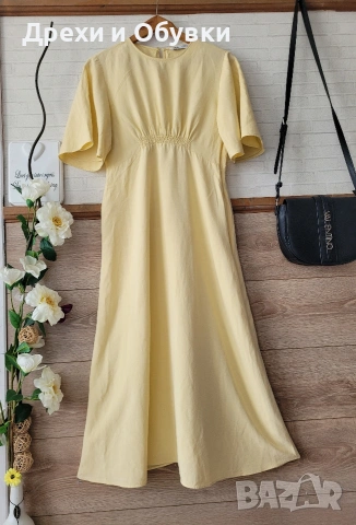 Жълта лятна рокля Zara , снимка 5 - Рокли - 54539109