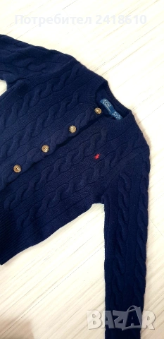 POLO Ralph Lauren Cable Wool / Cashmere Knit Womens Size XXS ОРИГИНАЛ! Дамска Жилетка, снимка 10 - Жилетки - 53579128