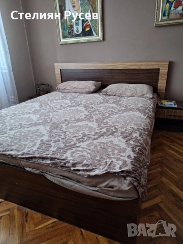 2603 СПАЛНЯ  - легло без матрак с гардероб + тоалетка + 2 нощни шкафчета -ОБЩА цена 200 евро или 391, снимка 4 - Спални и легла - 53992278