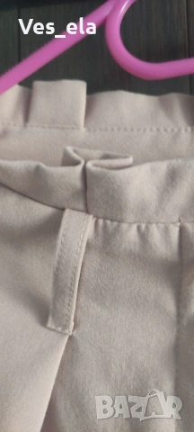 панталон с висока талия цвят пудра ONLY, снимка 4 - Панталони - 54242125