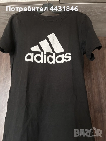 Adidas черна тениска, снимка 2 - Тениски - 55614942