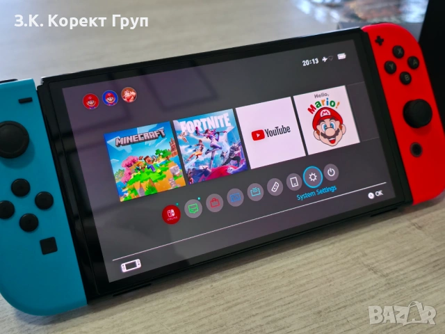 Nintendo Switch OLED + докинг станция и поставка за JOY CONS, снимка 3 - Nintendo конзоли - 54845684