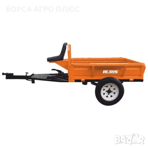 RURIS Градинско ремарке 550 кг за мотофреза мотоблок минитрактор 140x100x30 Ново