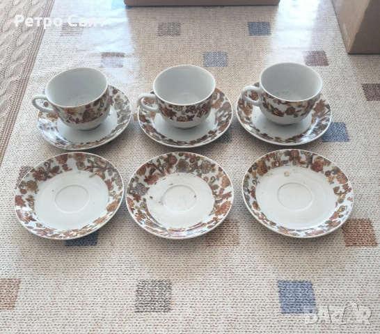 Комплект за чай на Китка , снимка 2 - Антикварни и старинни предмети - 54717036