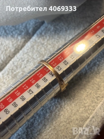 Златен пръстен 3.6гр 14 карата 54размер, снимка 8 - Пръстени - 54184940