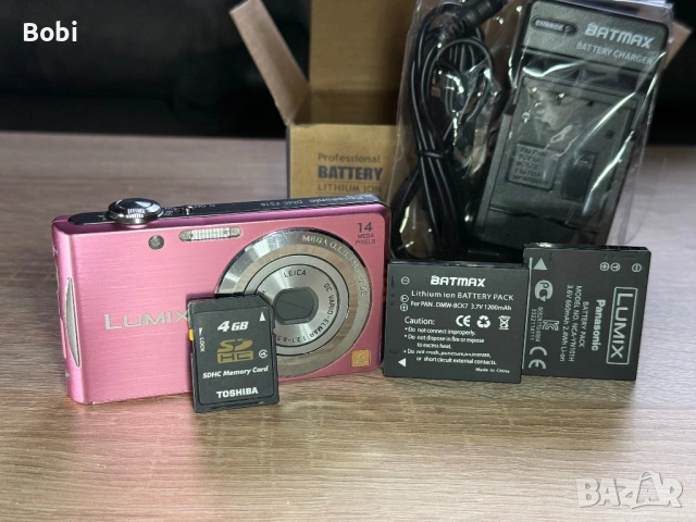 Panasonic Lumix DMC-FS16 + 2 батерии + зарядно + SD карта, снимка 5 - Фотоапарати - 54004829