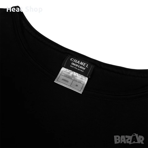 Дамска тениска Chanel Embroidered Logo Uniform T-Shirt, снимка 4 - Тениски - 55104059