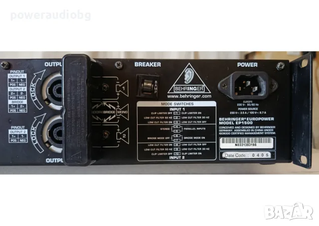 Висококачествен усилвател Behringer Europower EP1500 - 1бр., снимка 7 - Ресийвъри, усилватели, смесителни пултове - 55382348