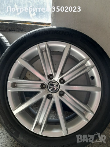 Джанти с Гуми 18 цола 5x112 Vw Tiguan / Фолксваген Тигуан . 7J ET43 ц Централен отвор 57.1, снимка 3 - Гуми и джанти - 54007392