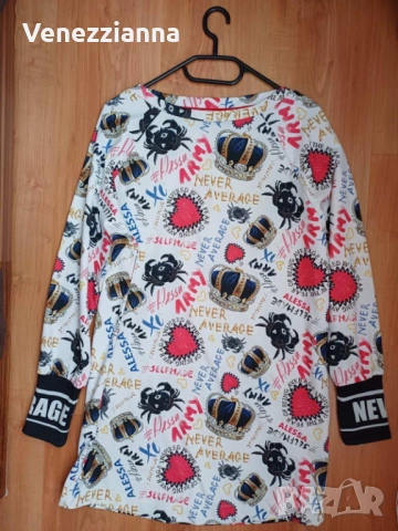 ALESSA Queen of fashion oversize блуза - рокля S-M, снимка 6 - Рокли - 54390543