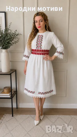 дамски ризи рокли с народни мотиви / с шевице, снимка 5 - Рокли - 55532690