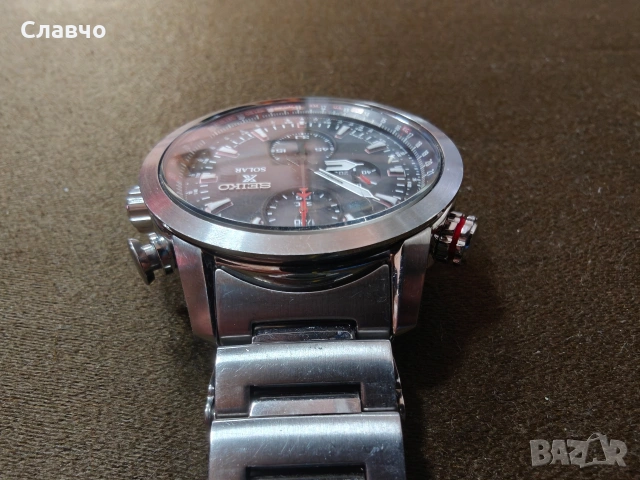 SEIKO ProspeX SSC349P1 Sky Solar V176 Chronograph Pilot Steel NOS Stainless Date, снимка 7 - Мъжки - 55212269
