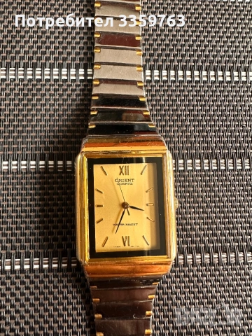 ⌚ VINTAGE ORIENT QUARTZ JAPAN – ЕЛЕГАНТЕН ПРАВОЪГЪЛЕН МОДЕЛ – ДВУЦВЕТНА ВЕРИЖКА