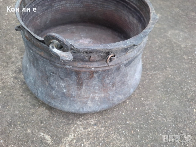 Голям бакър котел , снимка 3 - Антикварни и старинни предмети - 54030956