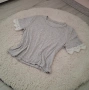 сива тениска с дантела H&M, снимка 1