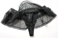 C&A Lingerie черна ефирна тюлена мини пола с вградени прашки, снимка 7