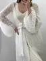 Мултифункционална плетена жилетка в млечен цвят, размер M/L, снимка 12