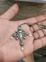 възрожденски сребърен кръст (енколпион) – филигран с естествени перли, 19-ти век., снимка 6