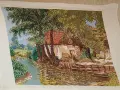 гоблени"Запустялата воденица" и "Зимен залез", снимка 1