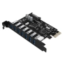 ORICO SuperSpeed 7 Port USB 3.0 PCI-E Express Card with a 15pin SATA Power Connector PCIE Adapt, снимка 1