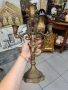 Антикварен висок свещник,канделабър 37 см херувим 5 гнезда!, снимка 1