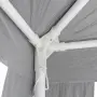 Градински PVC Павилион 3x3 м Сив – Водоустойчива Шатра с Прозорци и Странични Стени, снимка 4