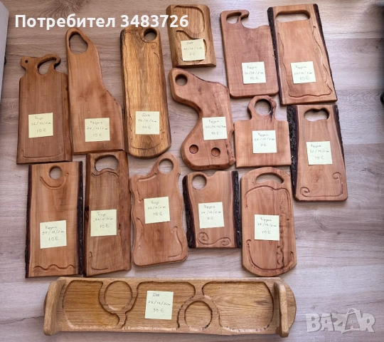 Дъски за мезета от круша,дъб и бук, снимка 2 - Аксесоари за кухня - 55077725