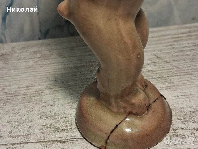 Стара Съветска Руска Порцеланова Фигура Рис Перм, снимка 8 - Антикварни и старинни предмети - 54527662