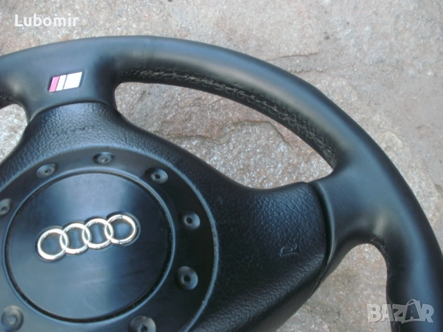 Волан трилъчев , кожен S Line - Audi A4 B5 - 1995 г до 1997 год !, снимка 9 - Аксесоари и консумативи - 53977364