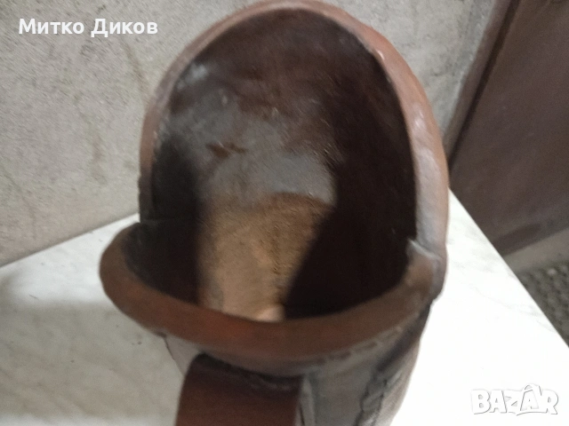 ръчно изработена винтидж керамична ваза с етнографски мотиви Н-35 см и фи долу 16 см и горе 11 см, снимка 5 - Други ценни предмети - 55274853