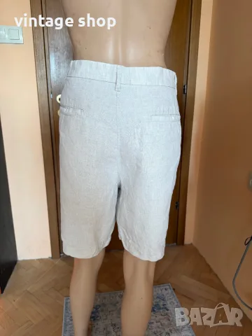 Мъжки бермуди Zara(къси панталони) 100 % лен, размер XL, снимка 13 - Къси панталони и бермуди - 55323643