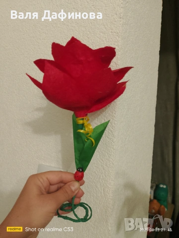 Ръчно изработени цветя от креп хартия, снимка 12 - Изкуствени цветя - 54147197